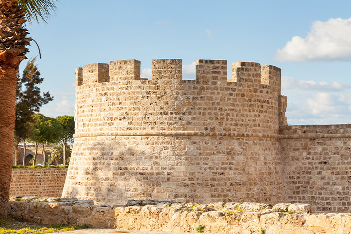 Discover the historical Othello's Tower in Famagusta, North Cyprus.