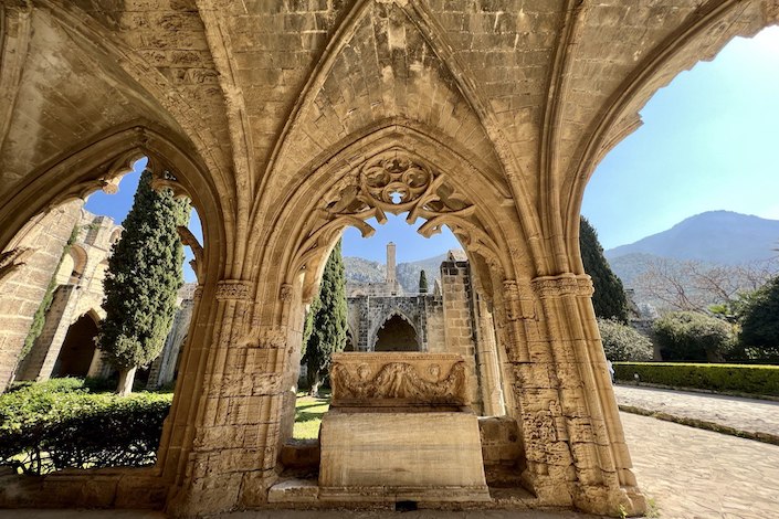 Still standing strong, beautiful arches in the Bellapais Abbey