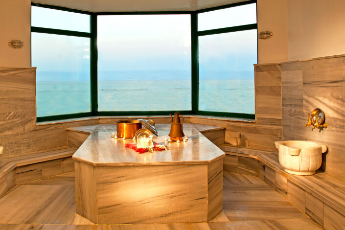 Sea-View Sauna at Salamis Bay Conti Resort, Famagusta