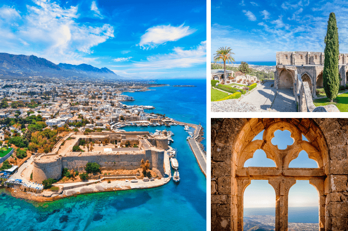 Kyrenia Harbour, Bellapais Abbey, St. Hilarion, North Cyprus