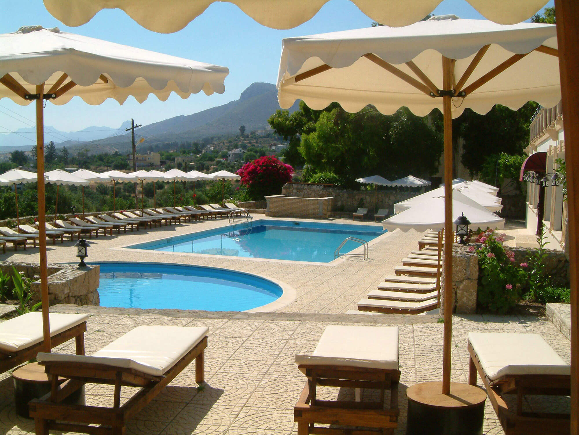 bellapais monastery village sunbathing