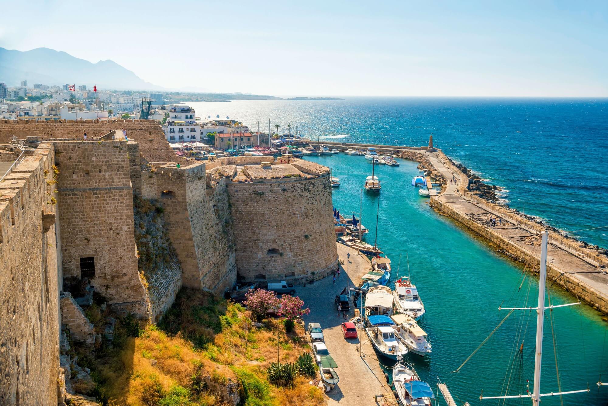 The magnificent Kyrenia Castle adjacent to the historic harbour