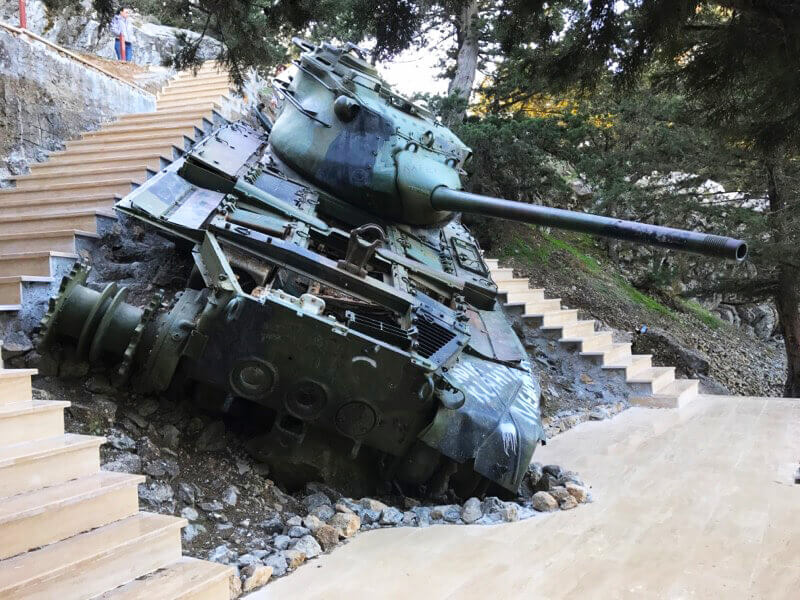 The famous tank hidden in the Kyrenia mountains