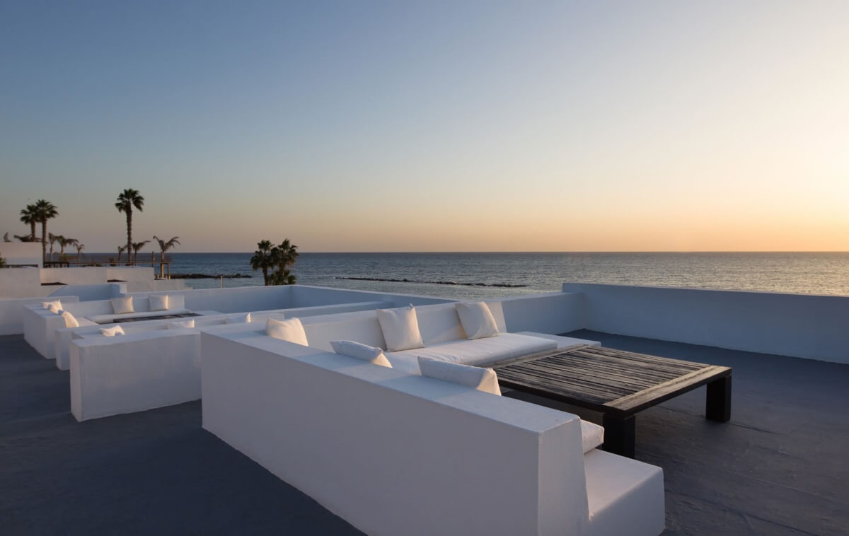 almyra hotel terrace with sea view