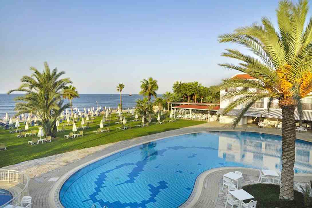 akti beach village resort pool terrace