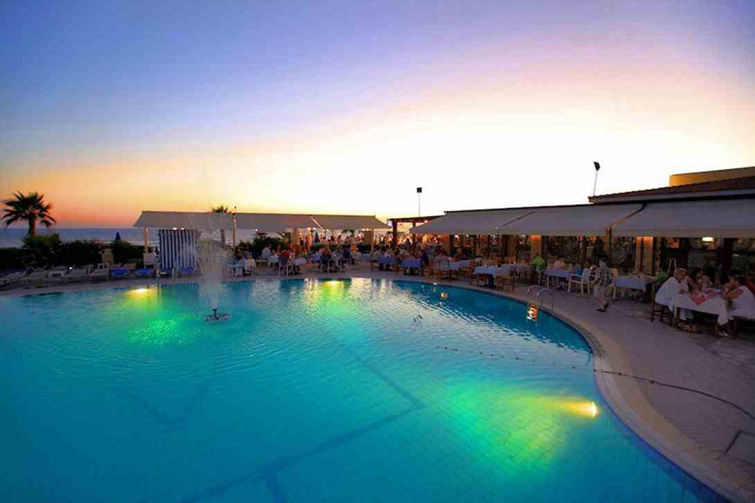 kefalos beach village poolside restaurant